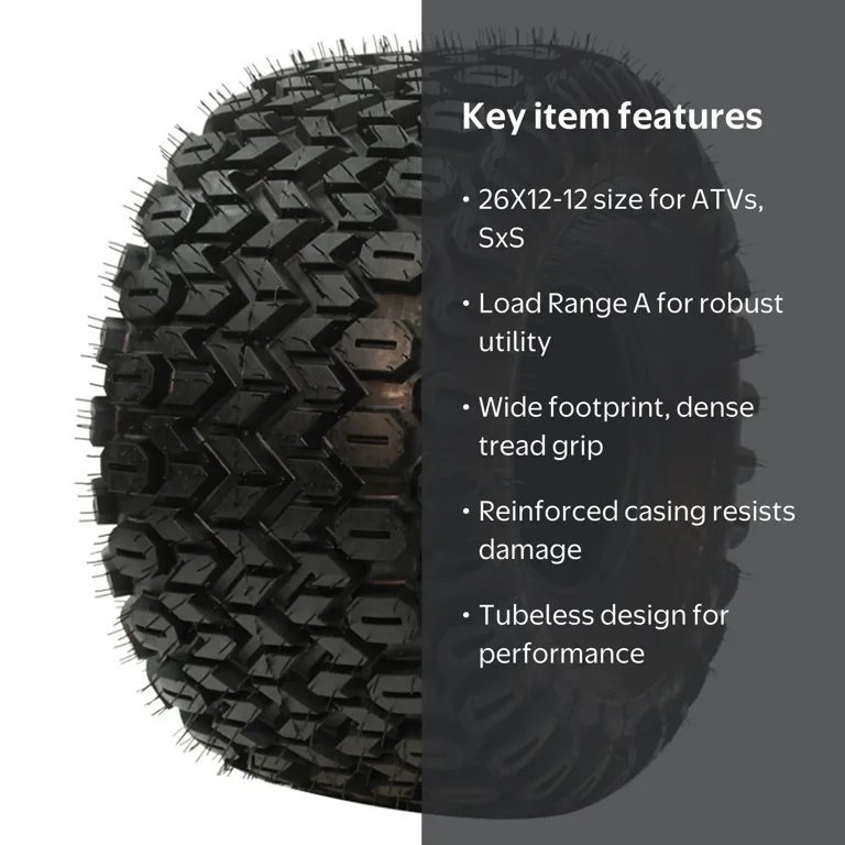 Carlisle HD Field Trax 26X12-12 71F A ATV/UTV Tire - Walmart.com