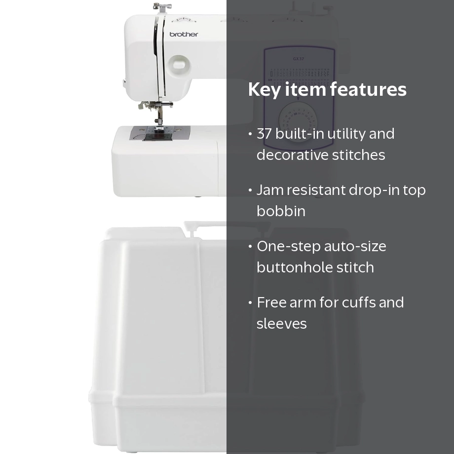 Brother GX37 37-Stitch Sewing Machine with Automatic Needle Brother GX37 37-Stitch Sewing Machine with Automatic Needle