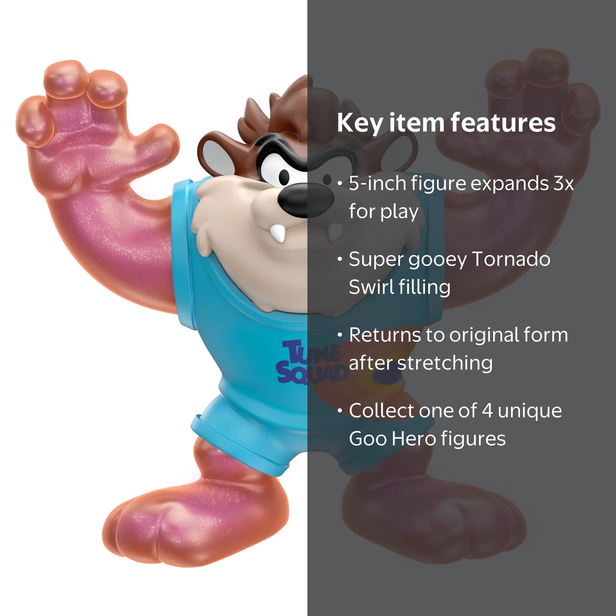 Space Jam, Stretchy Goo Filled Action Figure, Tasmanian Devil, 5
