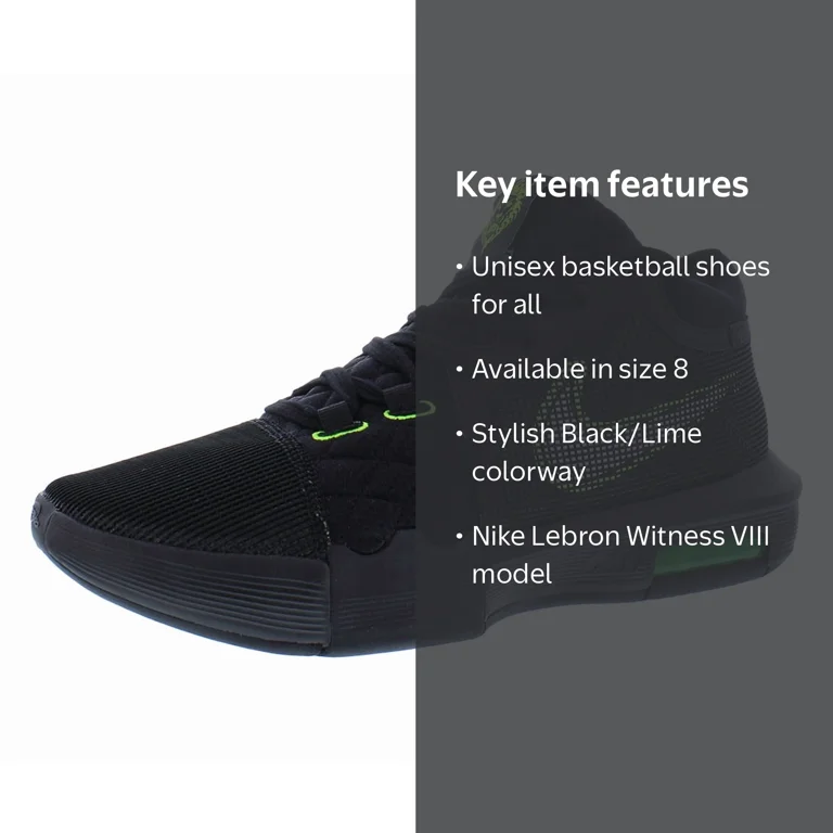 Nike Lebron Witness VIII Men's Basketball Shoes Color: Black