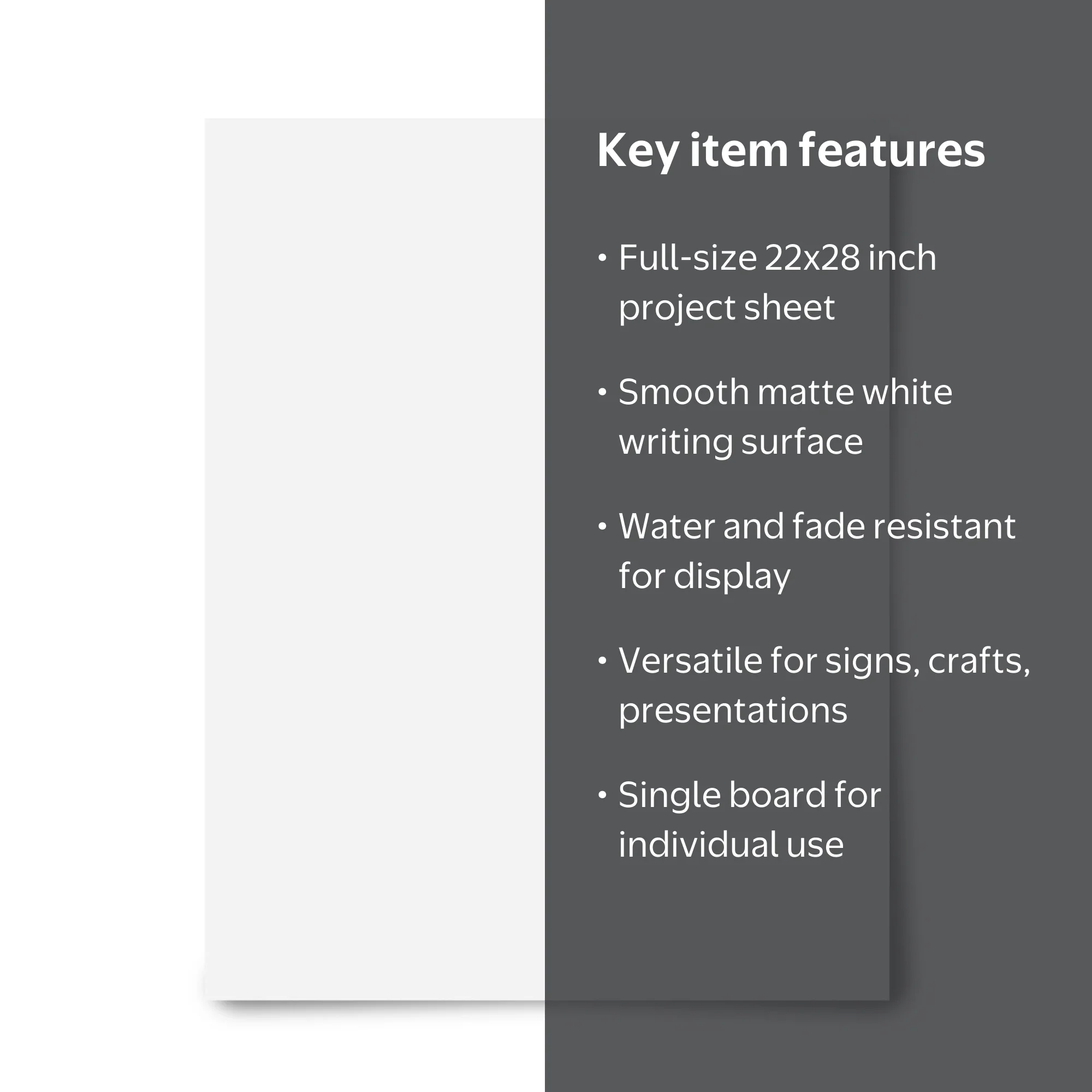 Pen + Gear Economy White Poster Board, 22