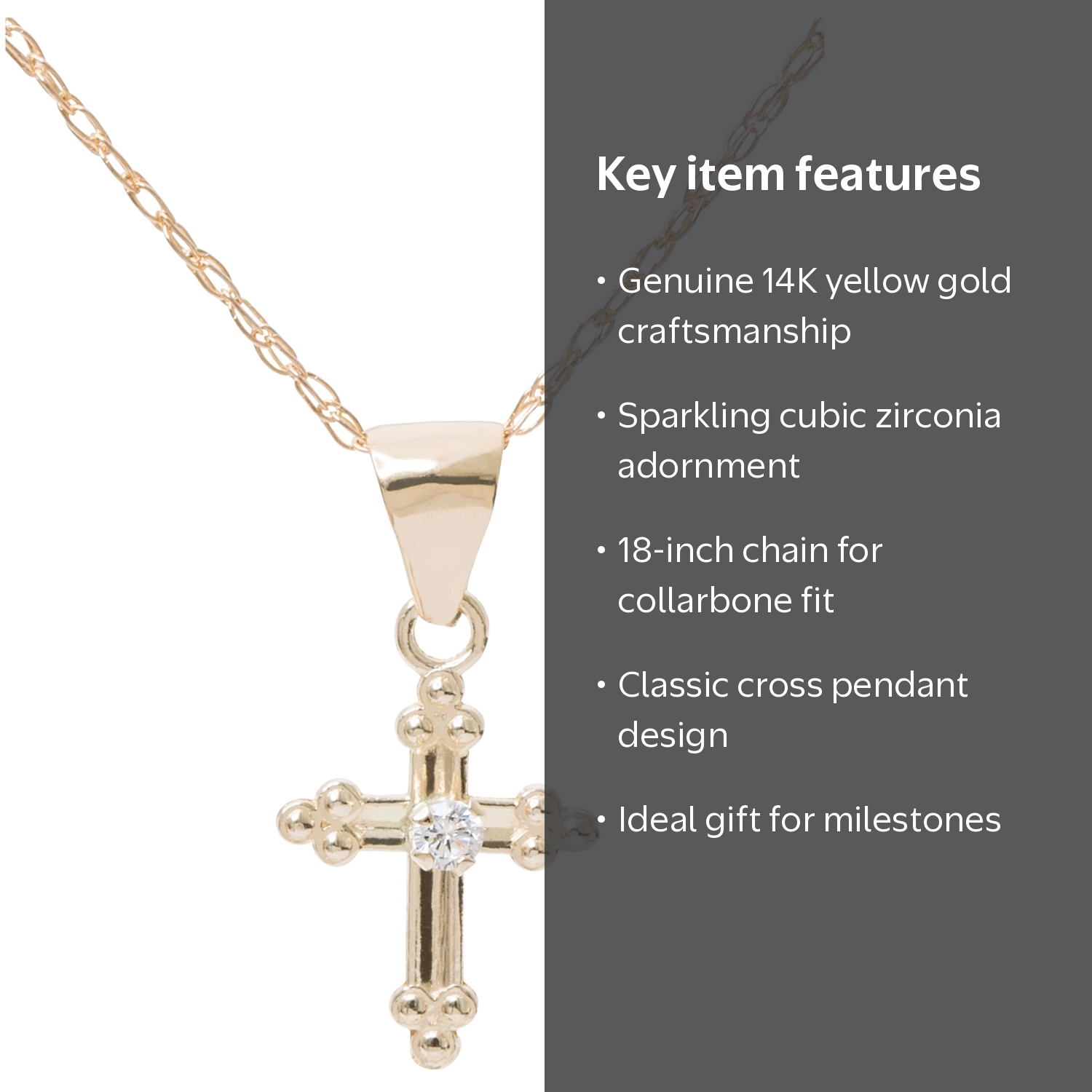 Free Shipping! Brilliance Fine Girl's Tween 14K Yellow Gold CZ