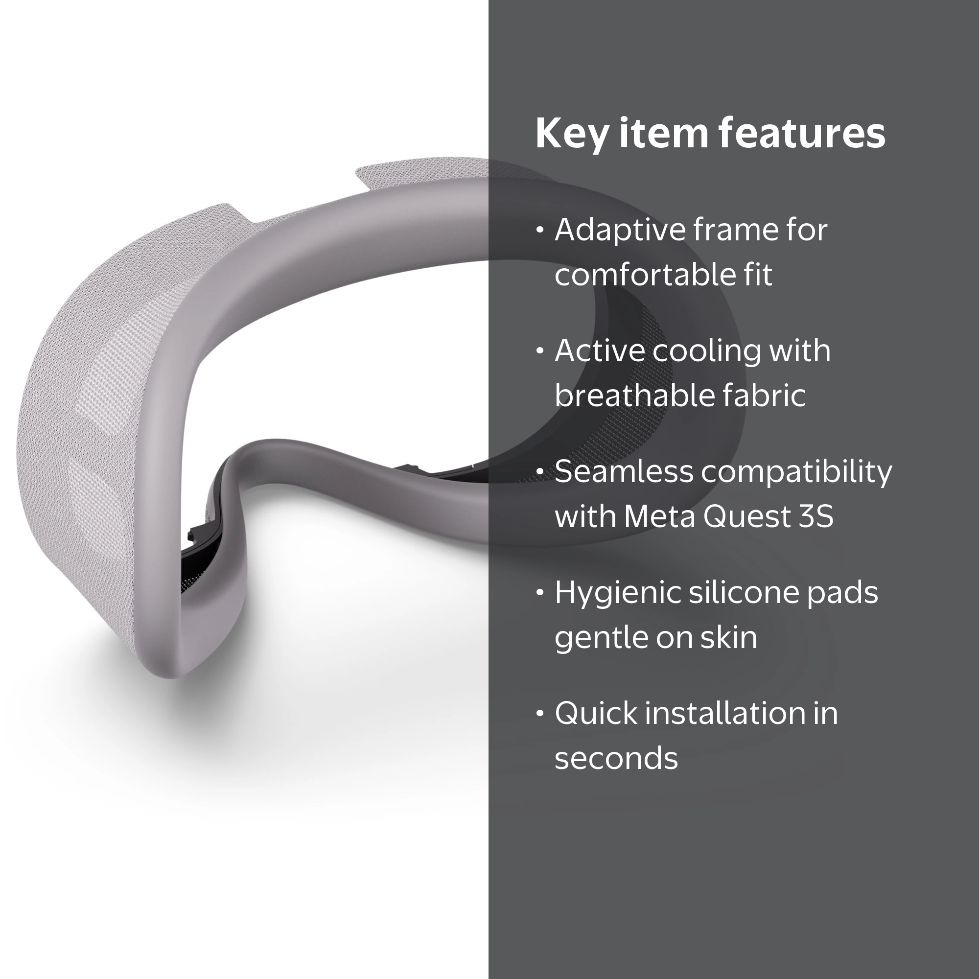 Meta Quest 3S Breathable Facial Interface — Works with Meta Quest