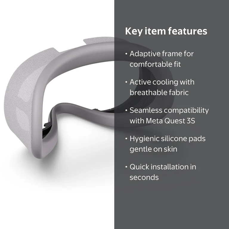 Meta Quest 3S Breathable Facial Interface — Works with Meta Quest