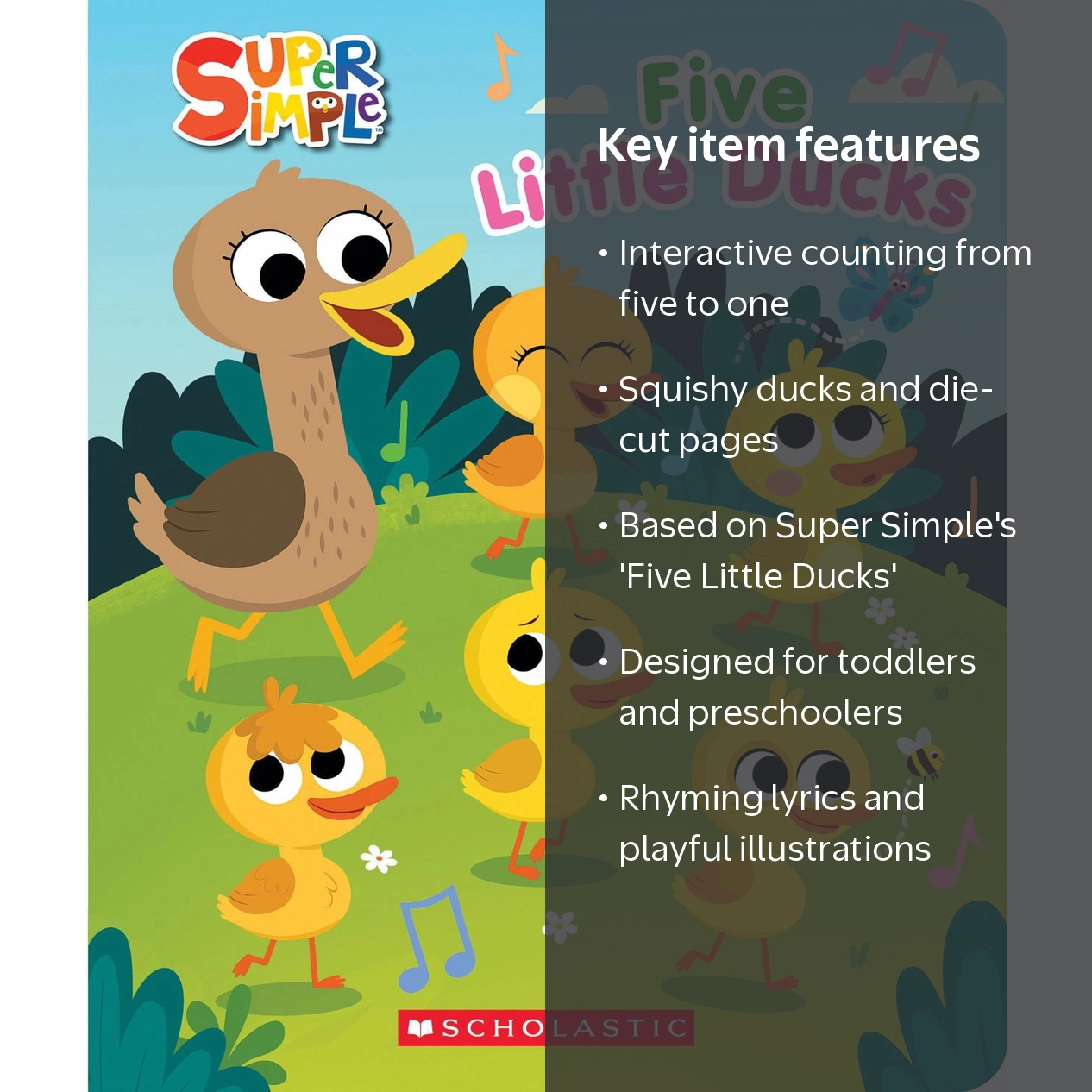 Scholastic, Five Little Ducks, Hardcover, Counting Book for