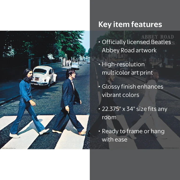The Beatles - Abbey Road Wall Poster, 22.375