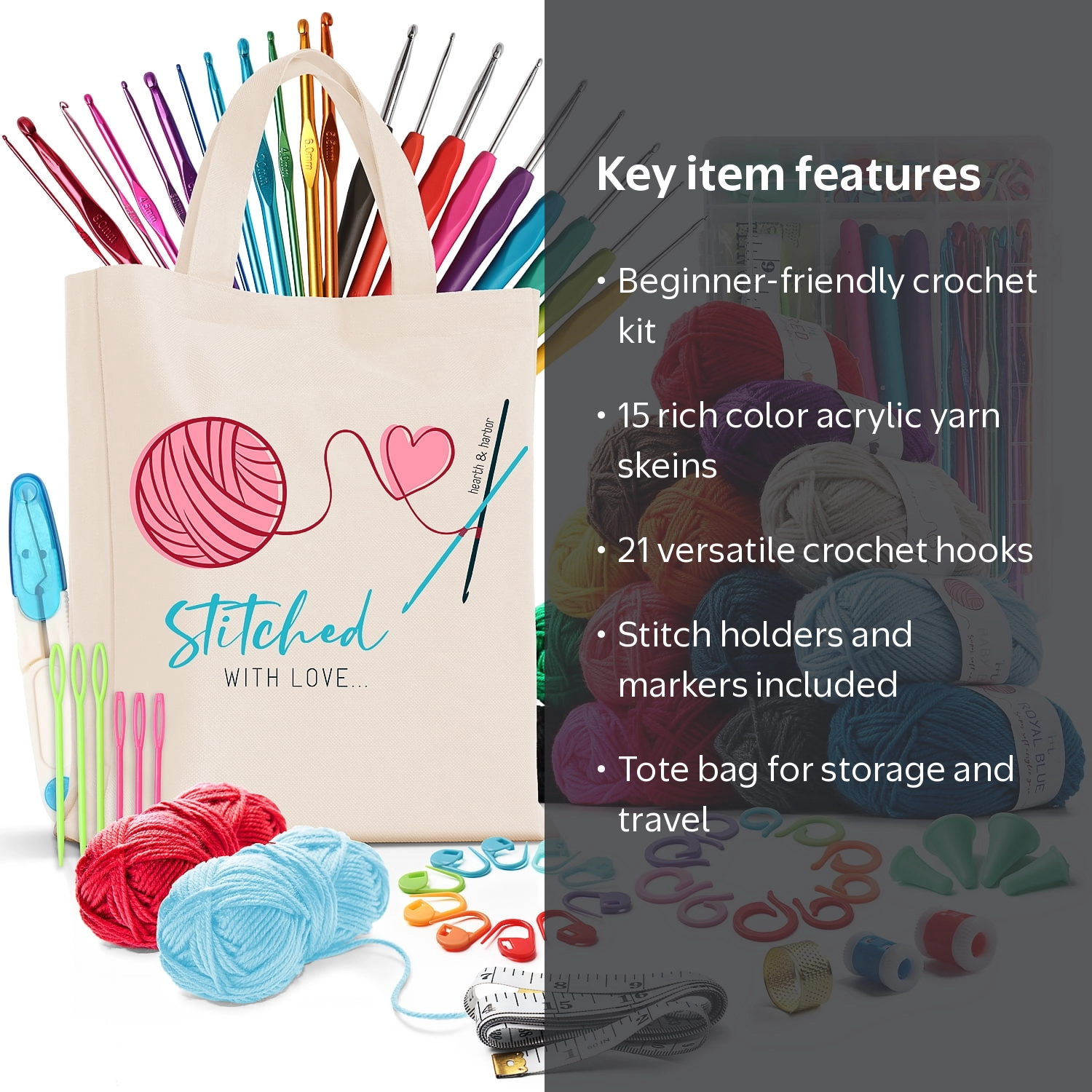Hearth And Harbor Premium Bundle Crochet Craft Kit - Walmart.com