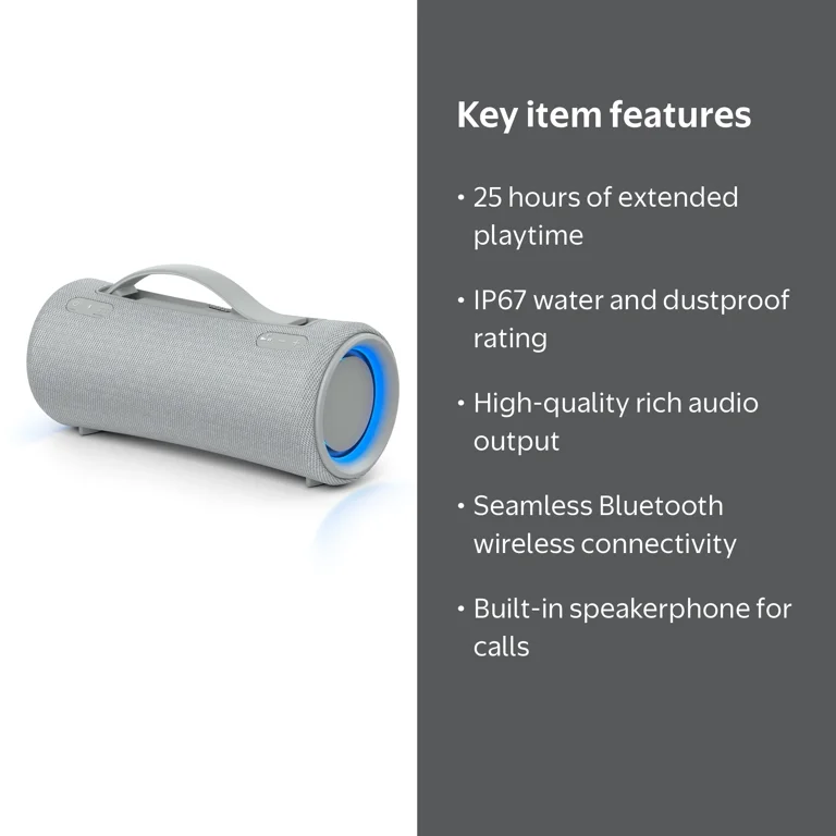 Sony SRS-XG300 Portable Bluetooth Wireless Speaker - Walmart.com