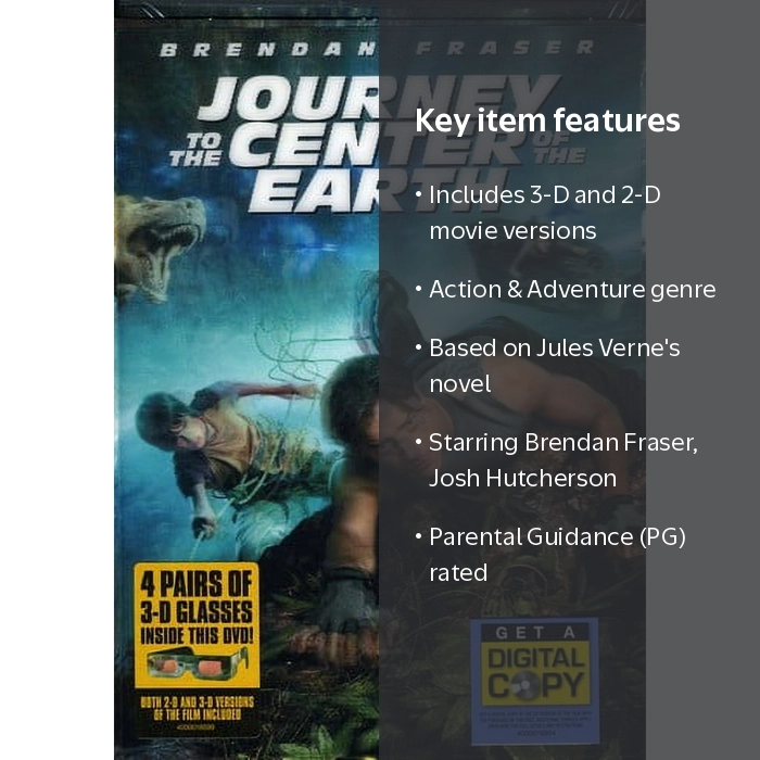 Journey to the Center of the Earth DVD, 3-D and 2-D Versions, 2008