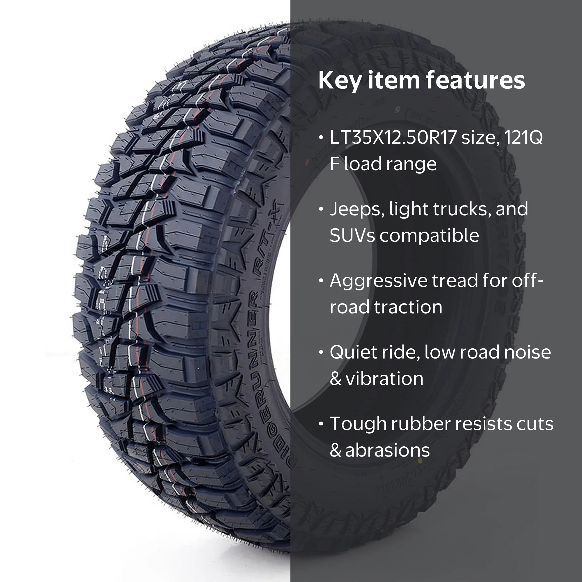 Heritage RidgeRunner R/T-X Rugged Terrain LT35X12.50R17 121Q F