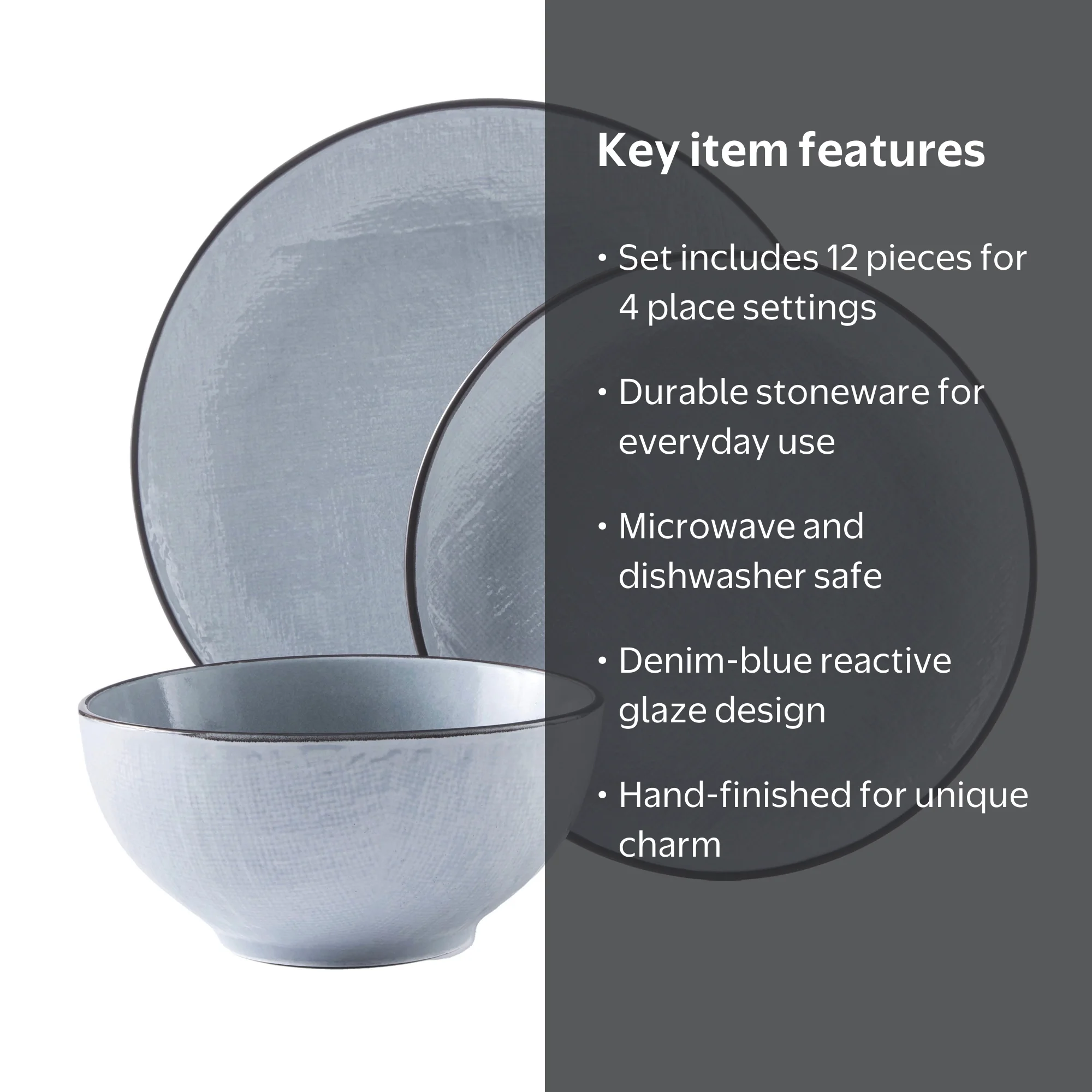 Free Shipping! Better Homes & Gardens Stoneware Denim Murphy