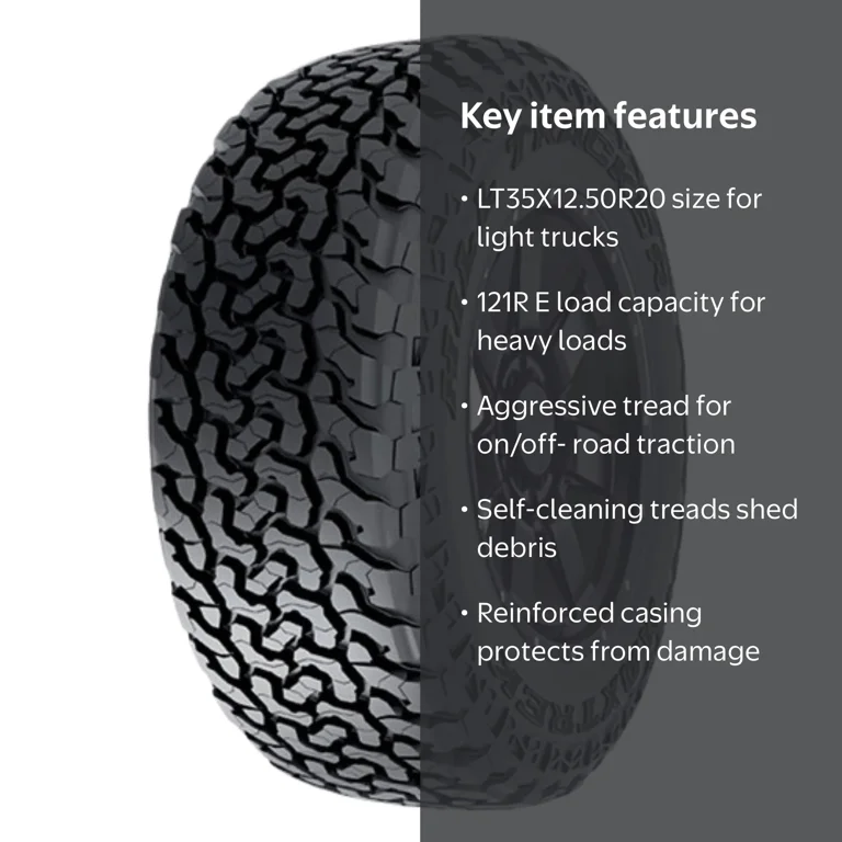 Maxtrek Hill Tracker All Terrain Tire LT 35X12.50R20 Load E 10 Ply