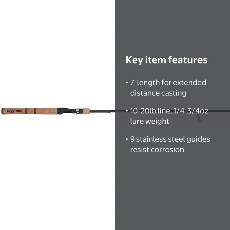 shakespeare ugly stik elite extra heavy Spinning Rod This spinning rod boasts a construction featuring 35 percent more graphite Ugly Stik Tiger Elite Spinning