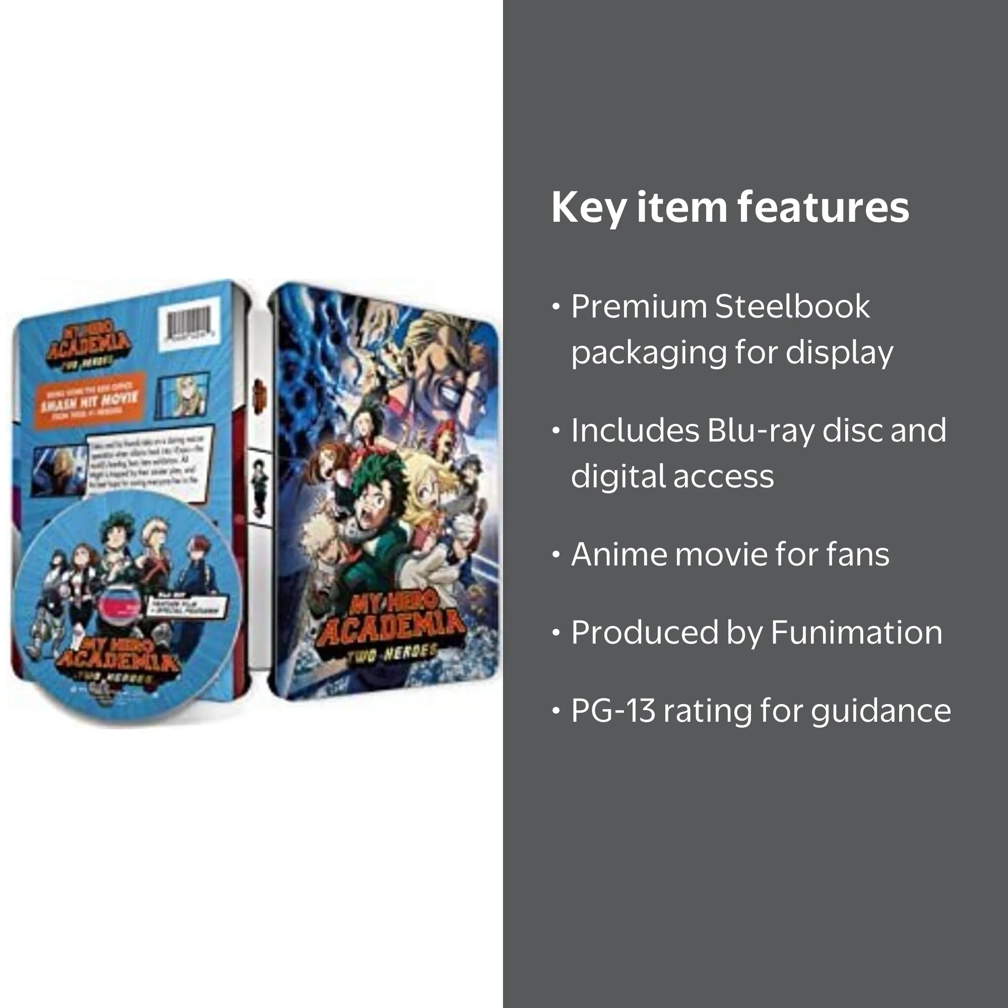 My Hero Academia: Two Heroes (MHA) (Blu-ray + Digital Copy