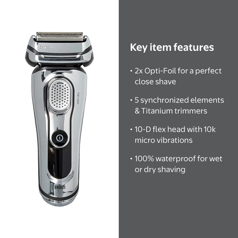 BRAUN Series 9 9295cc Wet & Dry Men's Electric Shaver, 2x Opti
