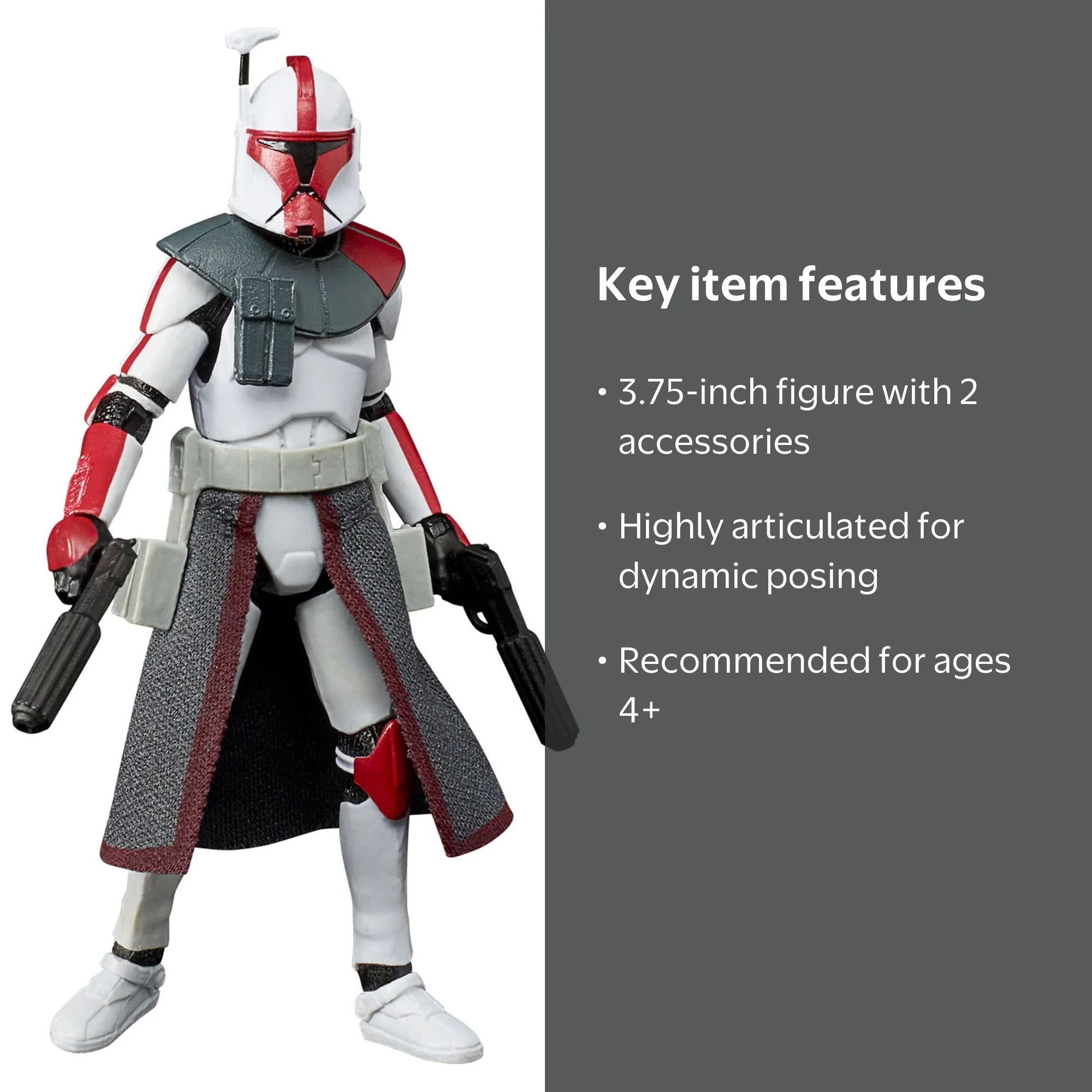 SF・ファンタジー・ホラー Star Wars Clone Wars Arc Trooper Captain Star Wars: Clone Wars ARC Trooper Captain Toy, 3pk, 3.75-Inch