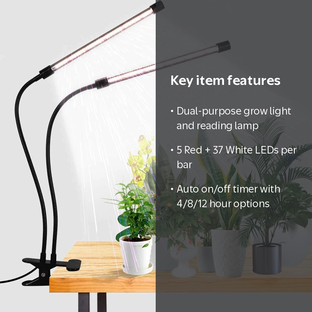 GHodec, LED Grow Light, 6000K Full Spectrum, 10.5inch per light
