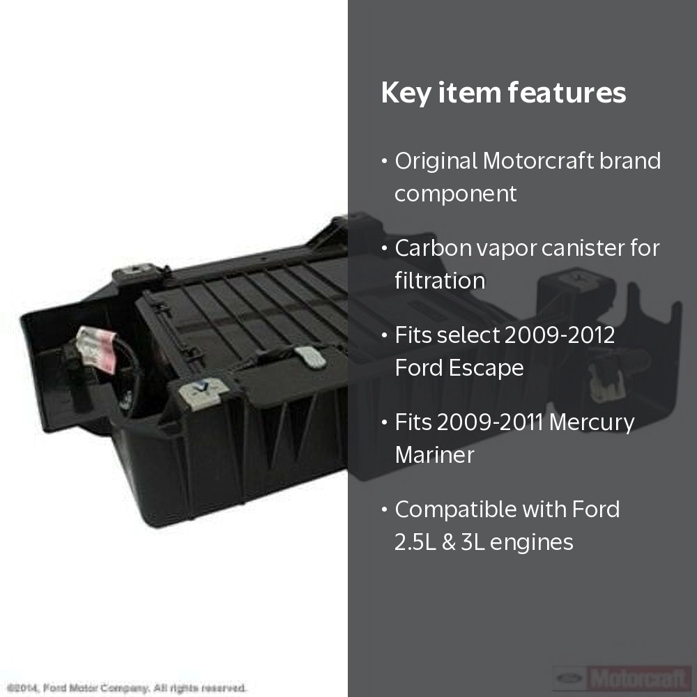 Motorcraft Vapor Canister CX-2475 Fits select: 2009-2012 FORD