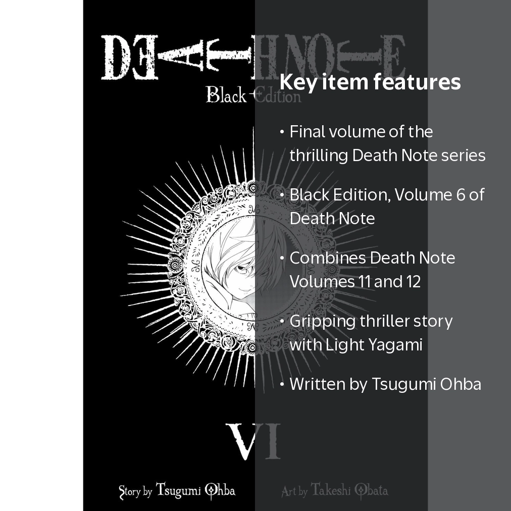 Tsugumi Ohba, Death Note Black Edition, Vol. 6, Paperback