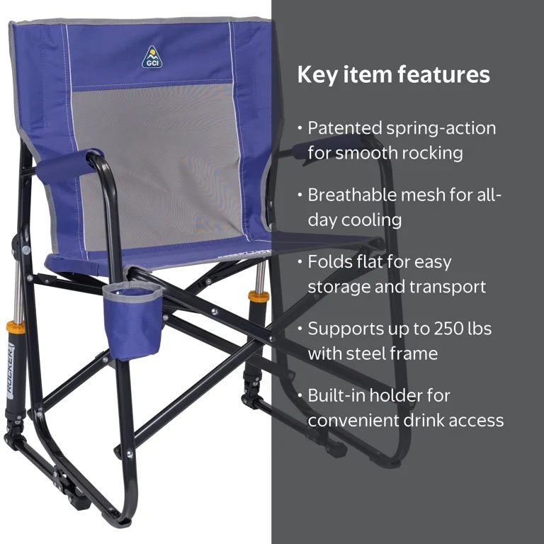 GCI Outdoor Freestyle Rocker Folding Rocking Camping Chair with