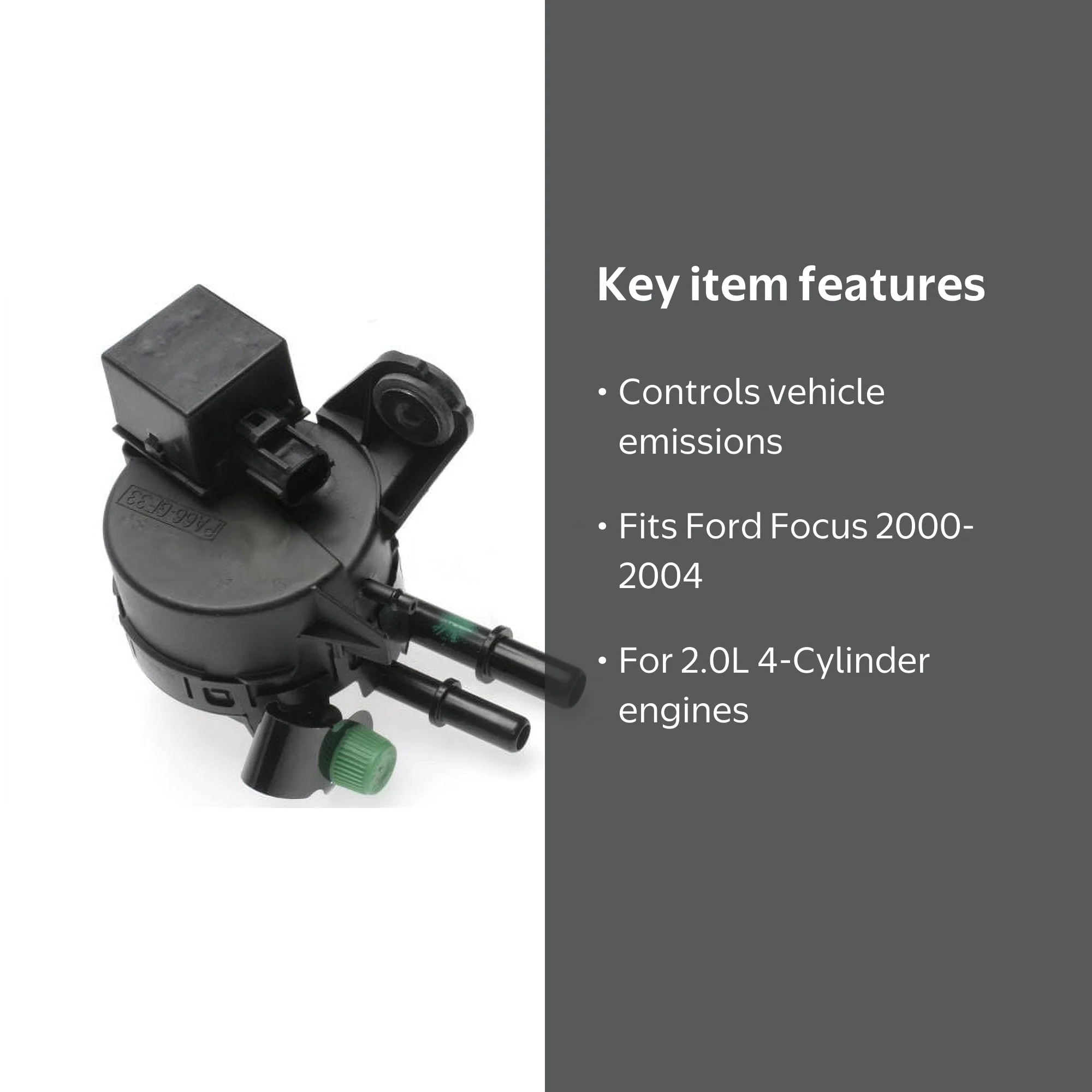 Ford Focus 2.0L 4-Cylinder Purge Valve Compatible with 2000 - 2004