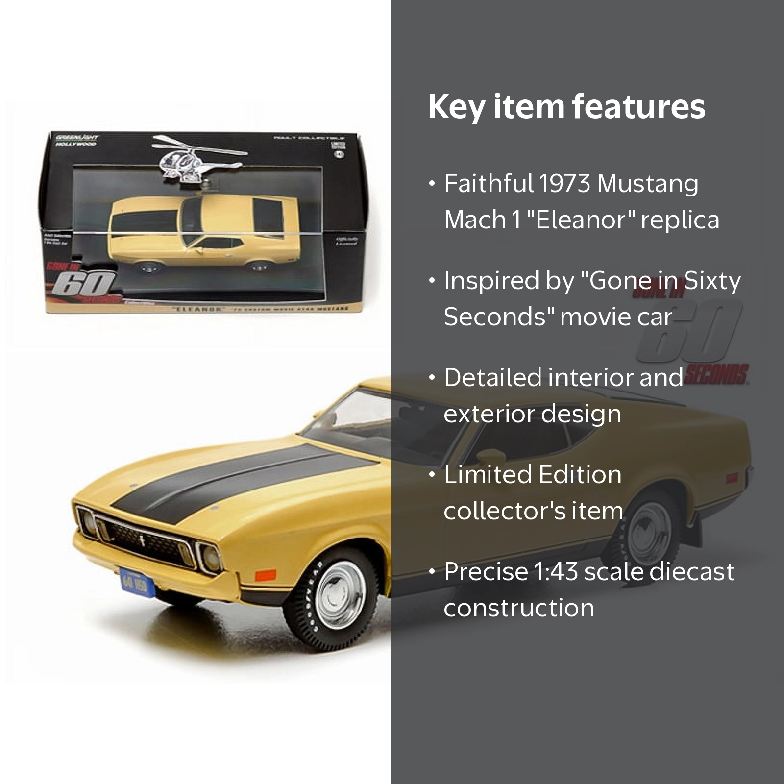 1973 Ford Mustang Mach 1 Yellow 