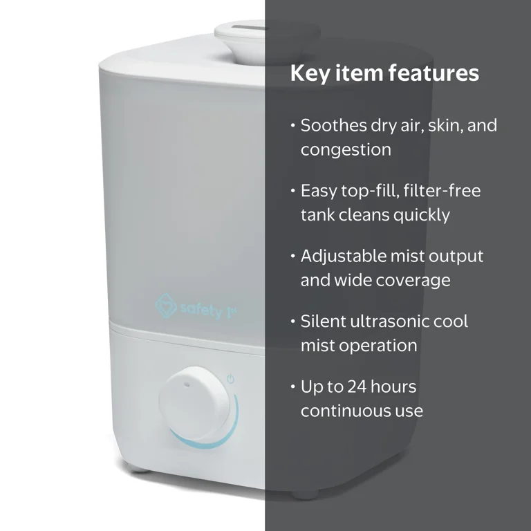 Safety 1st Easy-Fill Cool Mist Humidifier, White