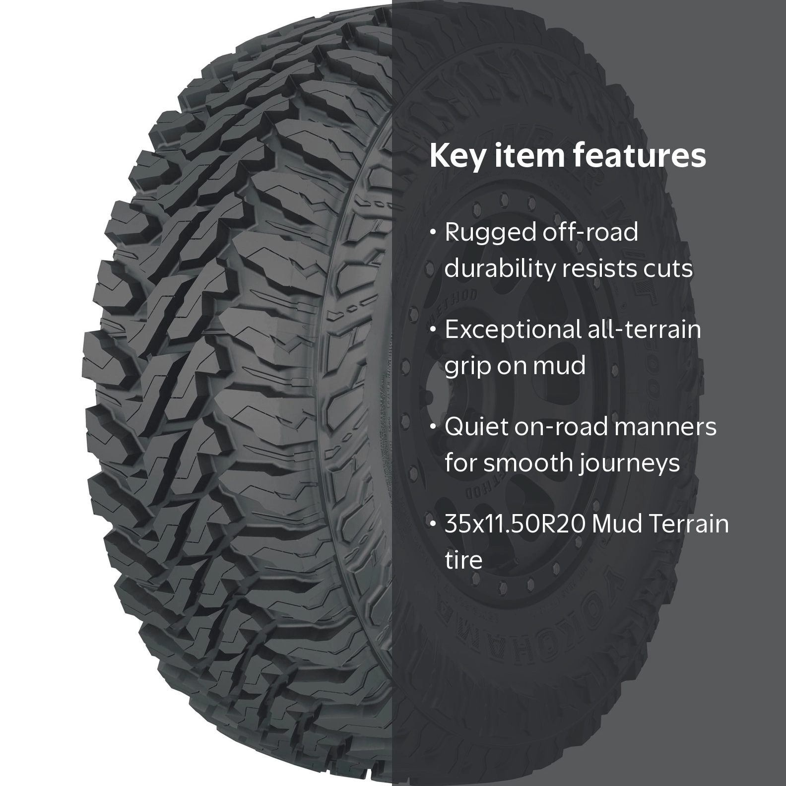Yokohama Geolandar M/T G003 35X11.50R20/10 124Q BW Mud Terrain