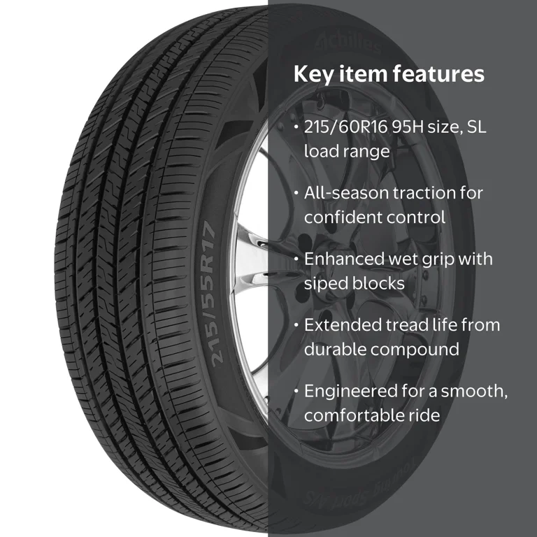 Achilles, Passenger Tire, 215/60R16 95H, All Season - Walmart.com