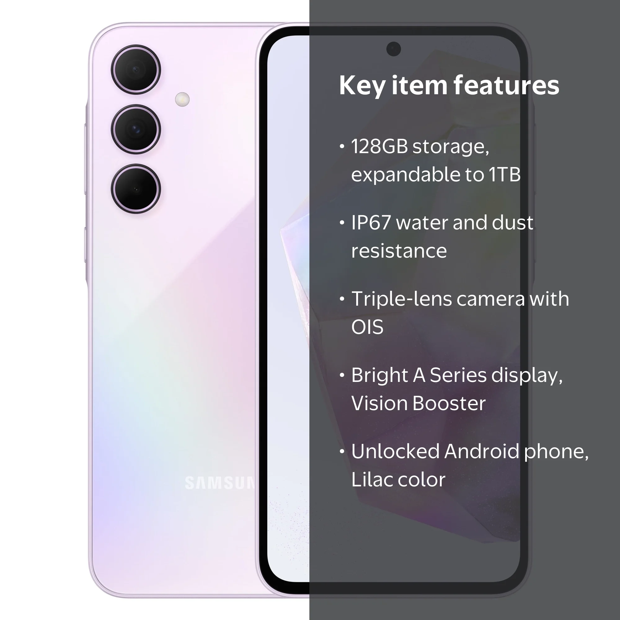 Samsung Galaxy A35 5G A Series 128GB Unlocked Android Cell Phone