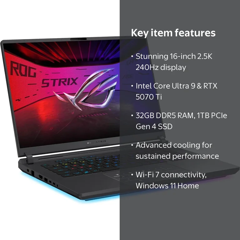 ASUS ROG Strix G16 (2025) Gaming Laptop, 16 ROG Nebula Display 16