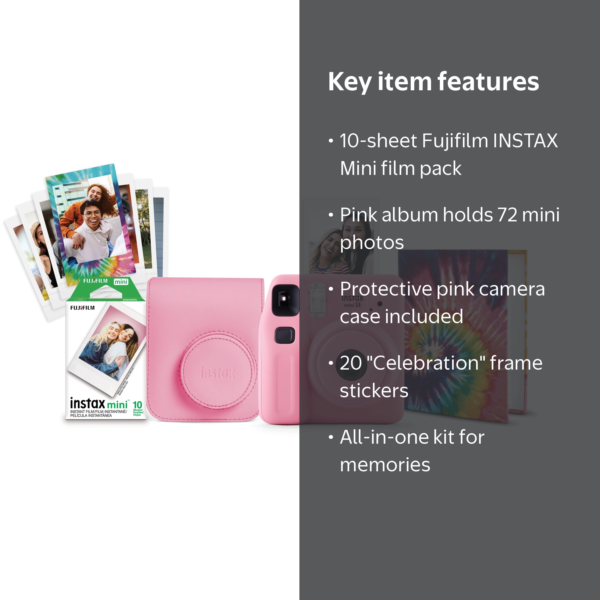 fujifilm instax mini 8 backpack bundle pink Link 3 Smartphone Printer Rose + Fuji Film Value Pack (20 Sheets)+ Shutter Accessories Bundle, Incl. Protective Case, 20 Sticker Frames, USB Type C Cable : Electronics Seafoam Green FUJIFILM INSTAX Mini 8 Instant