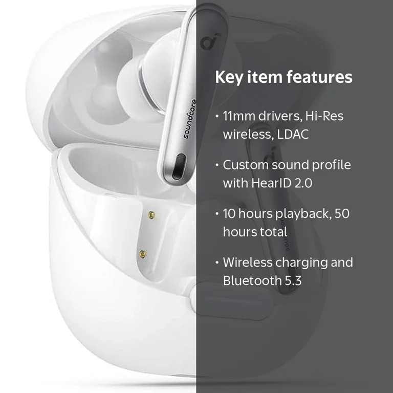 Soundcore, Earbuds, Noise Cancelling, Wireless, 50H Battery