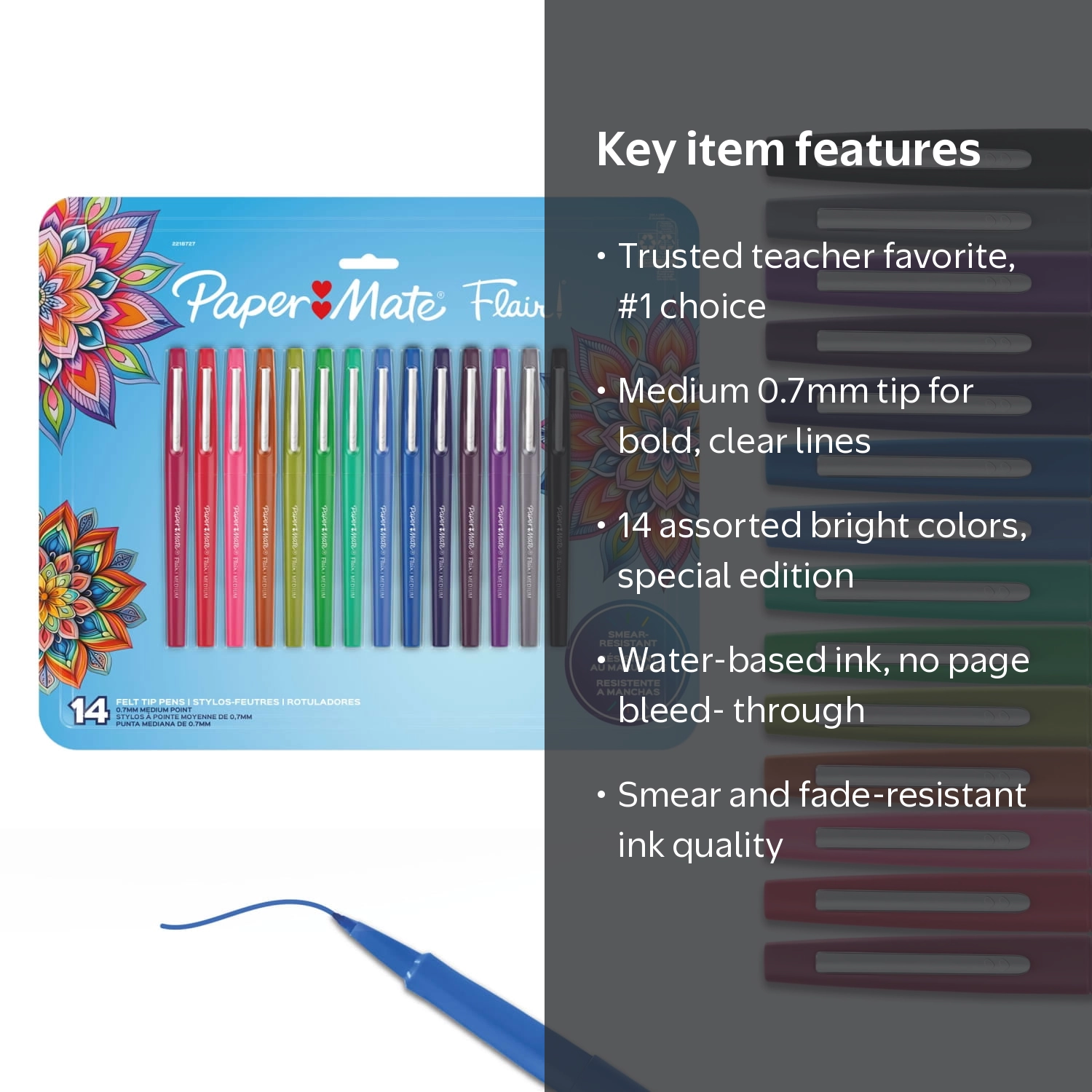 Paper Mate Flair Felt Tip Pens, #1 Teacher Choice, Medium Point