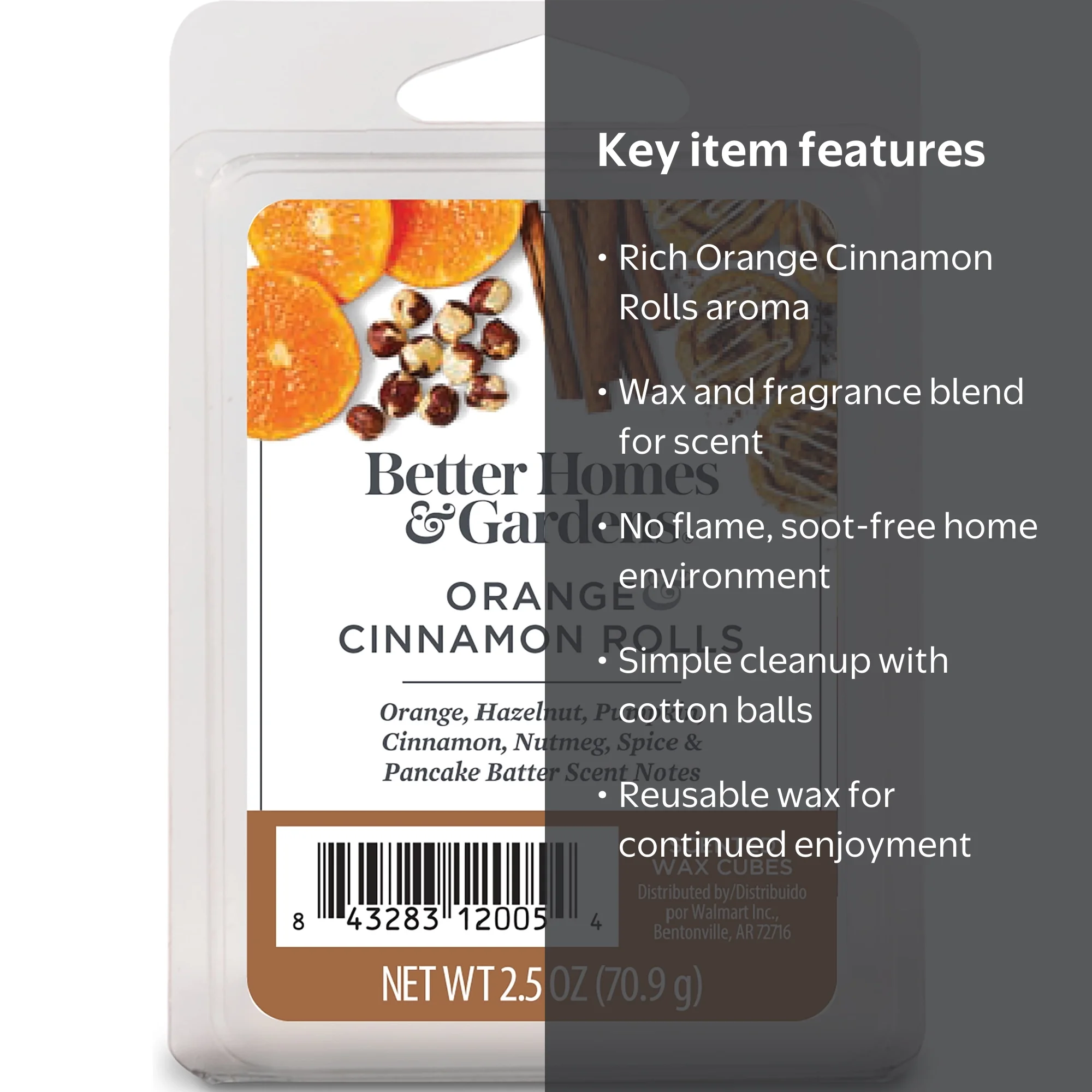 Orange Cinnamon Rolls Scented Wax Melts, Better Homes & Gardens