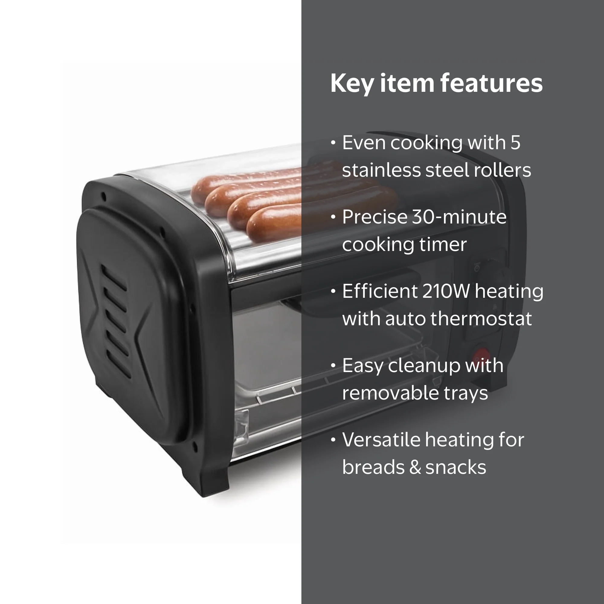 Elite Cuisine EHD155 Hot Dog Roller and Toaster Oven - Walmart.com