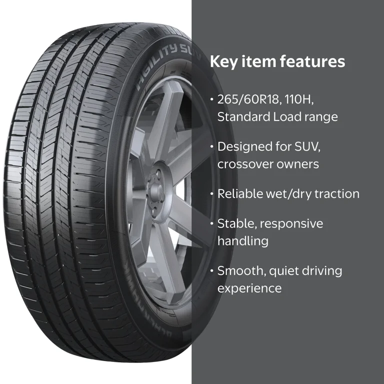 トワ265／60R18 Blackhawk, Agility SUV All Season Tire, 265/60R18 110H - Walmart.com
