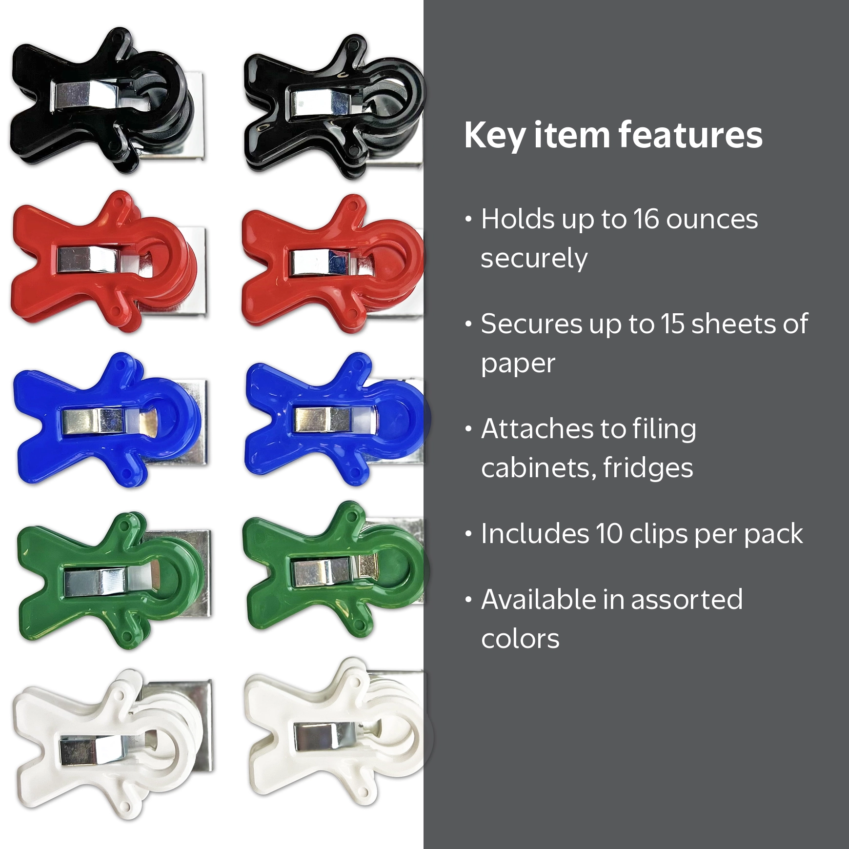 The Pencil Grip, Magnet Clip, TPG13210, Assorted Colors - Walmart.com