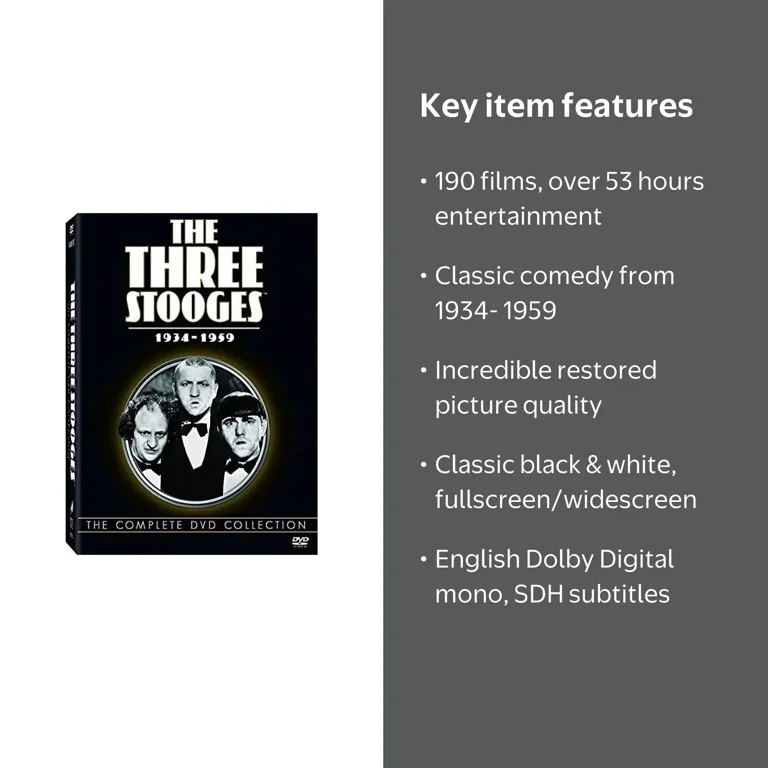 Sony The Three Stooges DVD Collection 1934-1959, 17 DVDs - Walmart.com