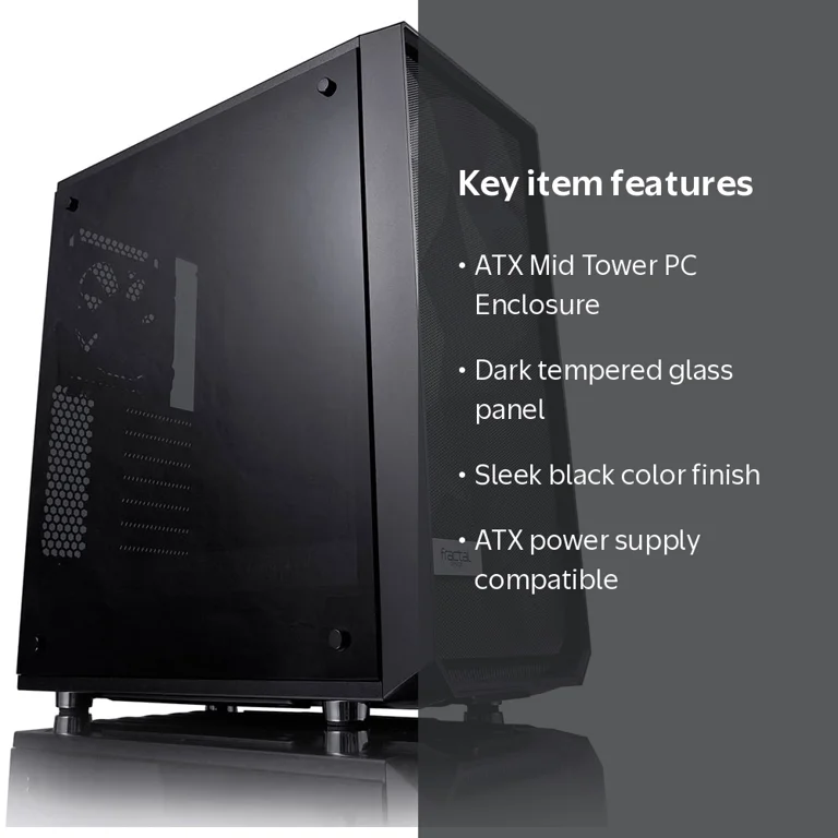 Fractal Design Meshify C - Dark TG FD-CA-MESH-C-BKO-TG Black ATX
