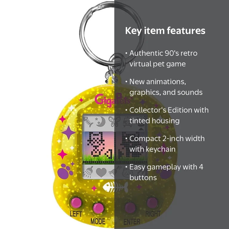 Top Secret Toys, Giga Pets Star Cat Virtual Pet, Yellow - Walmart.com