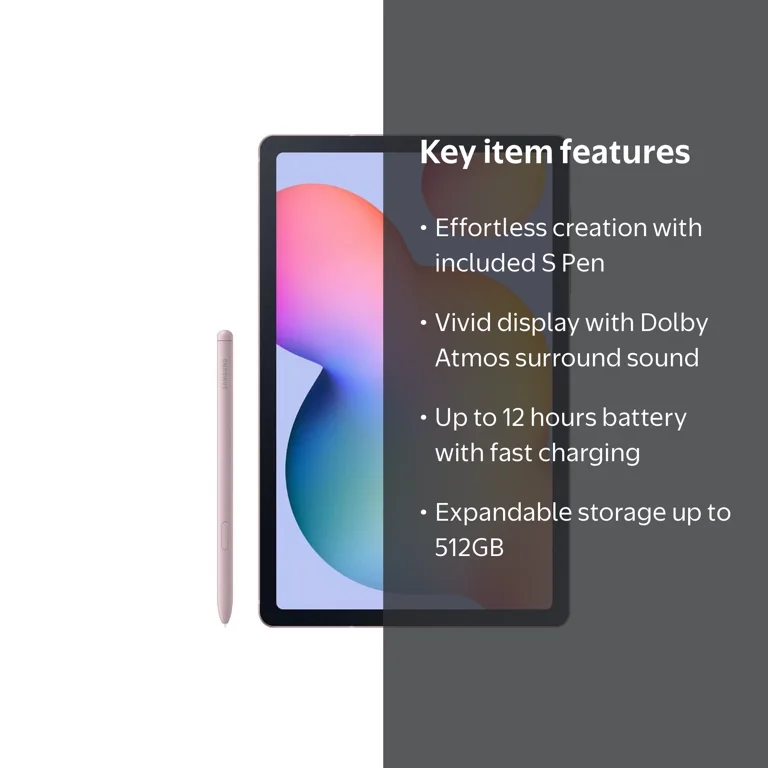 SAMSUNG Galaxy Tab S6 Lite 64GB Chiffon Rose (Wi-Fi) S Pen