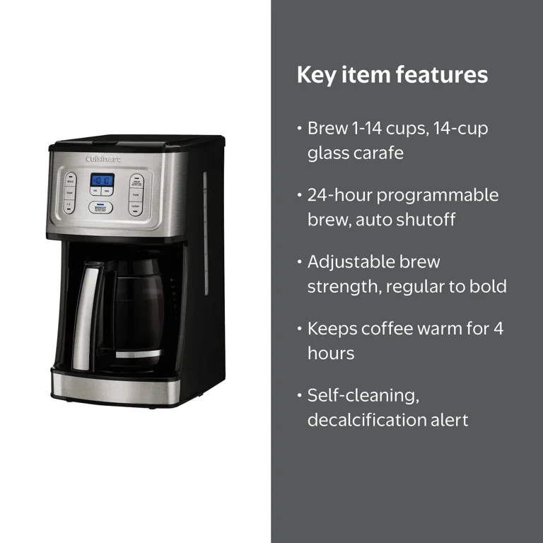 Cuisinart 14-Cup Programmable Coffee Maker with Stainless Steel