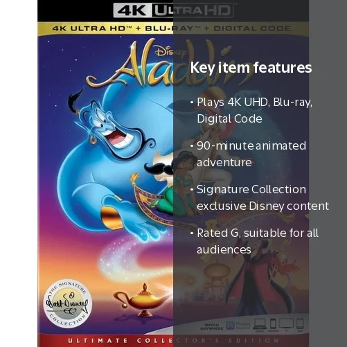 Disney Aladdin 4K Ultra HD Blu-ray Signature Collection, 2-disc
