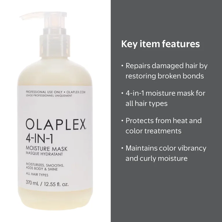 Olaplex 4-in-1 Moisture Mask 12.55 oz for All Hair Types, Repairs