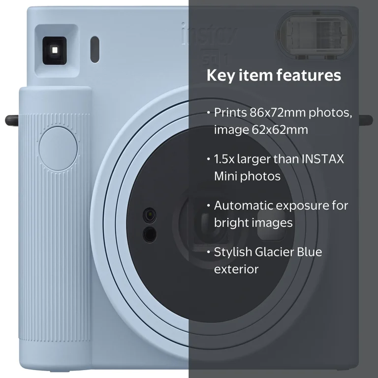 Fujifilm, INSTAX SQUARE SQ1, Blue, Prints square images, 86mm x