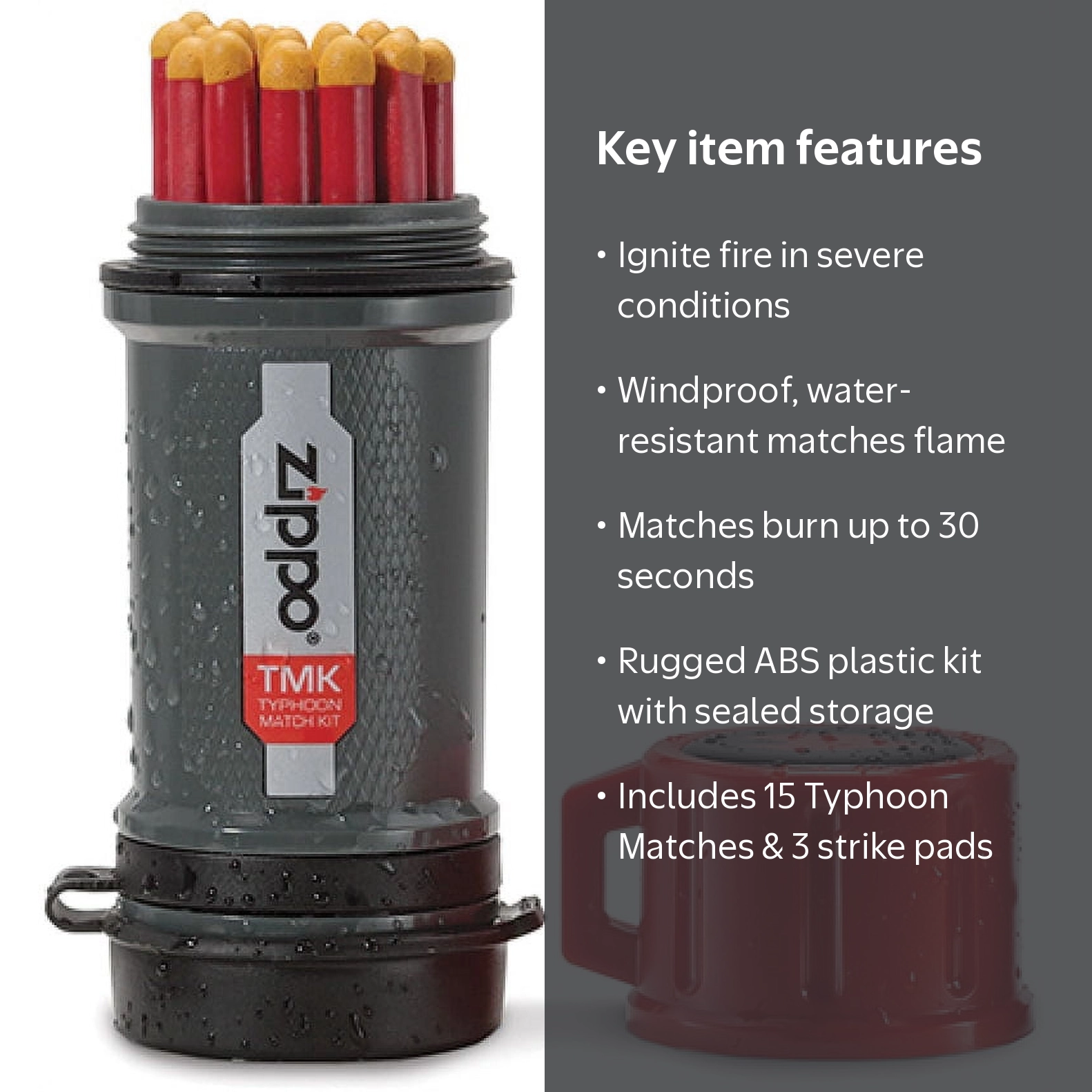 Zippo, Match Kit, Red, Windproof and Water-Resistant - Walmart.com
