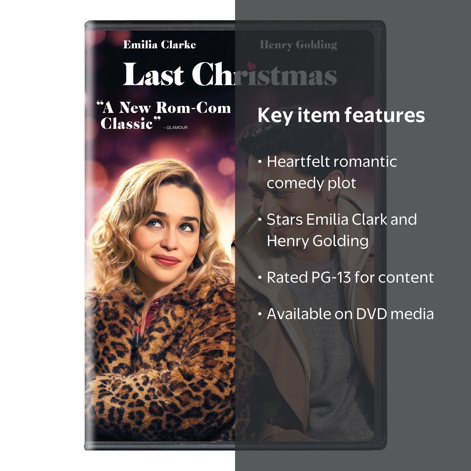 SDS, Last Christmas 2020 DVD, PG-13, Romantic Comedy, Emilia Clark