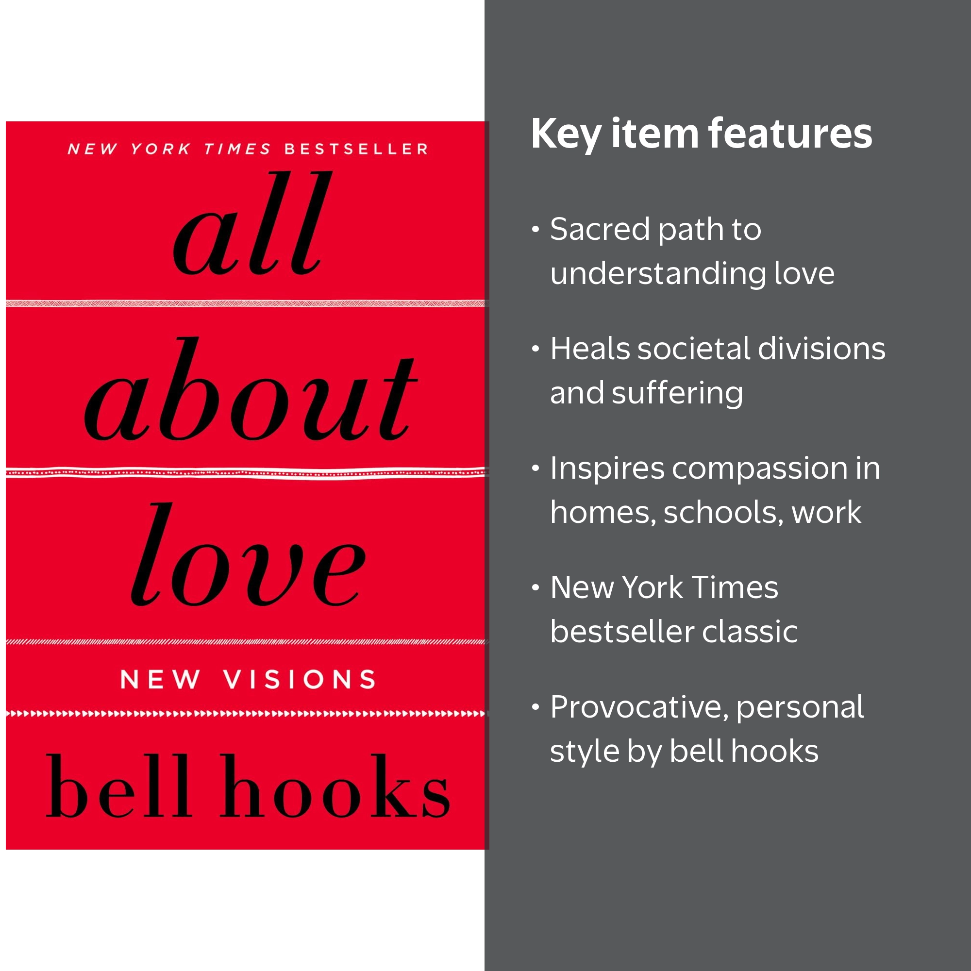 bell hooks, Book, All about Love: New Visions, Paperback - Walmart.com