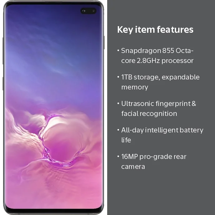 Samsung Galaxy S10+ Factory Unlocked Android Cell Phone | US